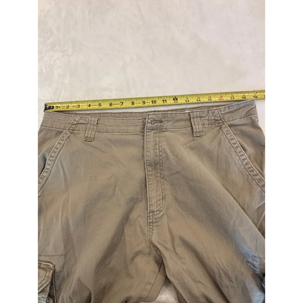 Wrangler Regular Taper Cargo Pants Mens 36x32 Tan Khaki Stretch 112344923